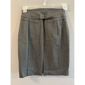 Vintage Express Womens Short Pencil Skirt Gray Geometrical 80s Size 0